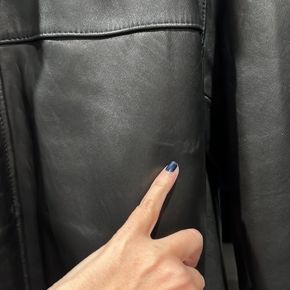 marc New York Andrew Marc black leather heavy men’s coat size medium - Picture 5 of 16